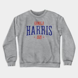 Kamala Harris Presidential race 2020 cool logo with red and blue distressed text Crewneck Sweatshirt